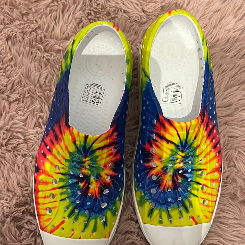 Native tie-dye crocs. Almost brand new slayyy!